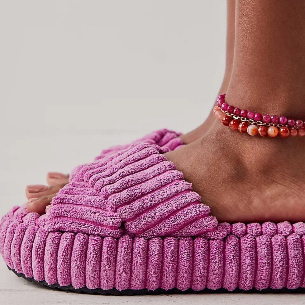Free People Two Days in Ibiza Platfrom Slide Sandal Size 7 1/2 NEW WITH TAG
